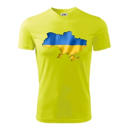 Ukrajina vlajka mapa