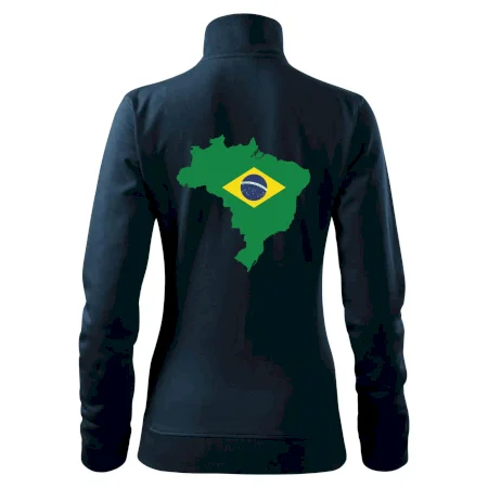 Brazília vlajka v mape