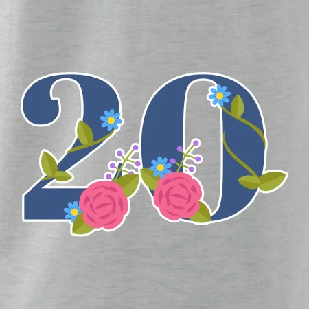 Kvetinové číslo kreslené - 20