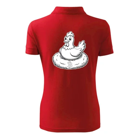 Kurča sediace na bitcoinovom hniezde