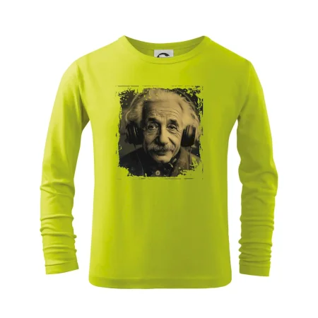 Albert Einstein so slúchadlami