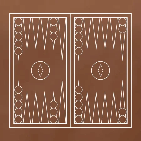Backgammon čiernobiely