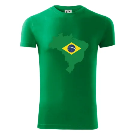 Brazília vlajka v mape