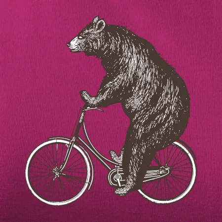 Medveď na bicykli