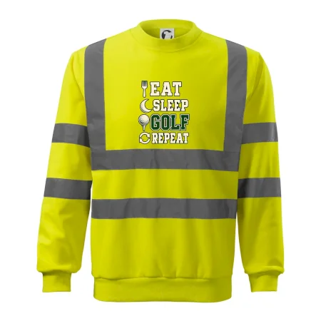 Eat sleep golf repeat typografie