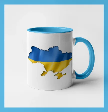 Ukrajina vlajka mapa