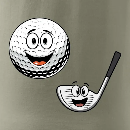 Parové tričko - Golfová palica a loptička