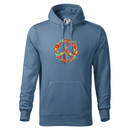 Peace symbol červené kvety