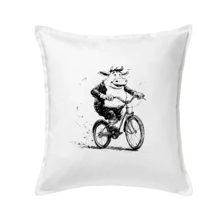 Tučná krava na bicykli