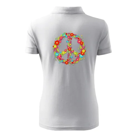 Peace symbol červené kvety