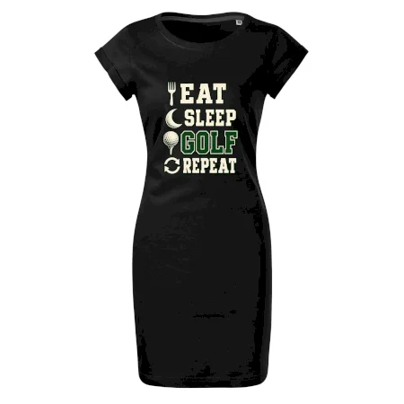Eat sleep golf repeat typografie