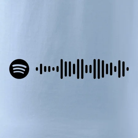 Spotify kód na prsníku