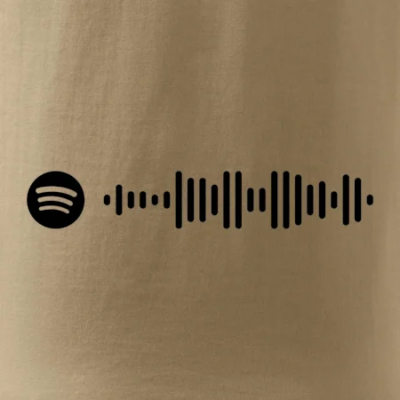 Spotify kód na prsníku