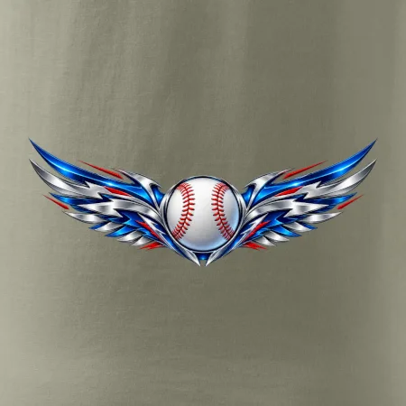 Baseballový míček s kovovými křídly