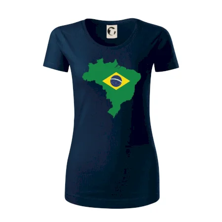 Brazília vlajka v mape