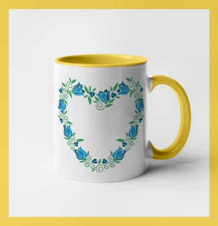 Modré tulipánové srdiečko (Pecka design)