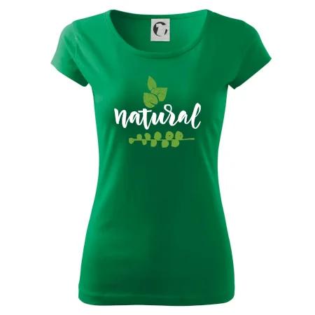 Natural - nápis v listoch