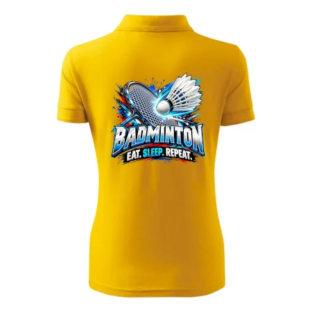 Bedmintonová raketa s košíčkom eat sleep repeat