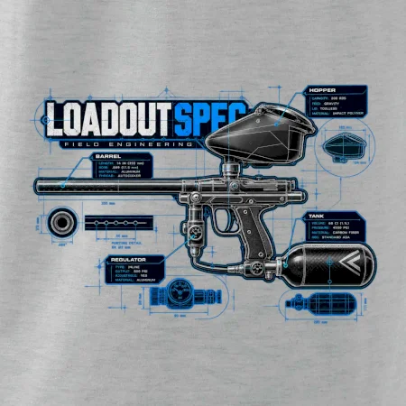 Technický výkres výstroja pre paintball