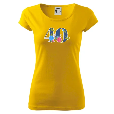 Kvetinové číslo kreslené - 40