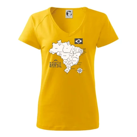 Brazília mapa s názvami regiónov