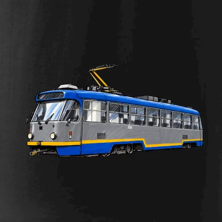 T3R SLF modrošedá kresba fixem
