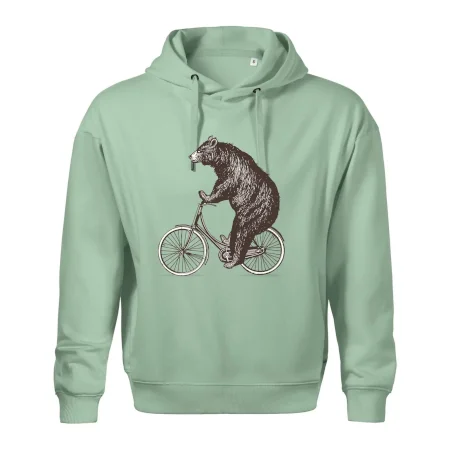 Medveď na bicykli