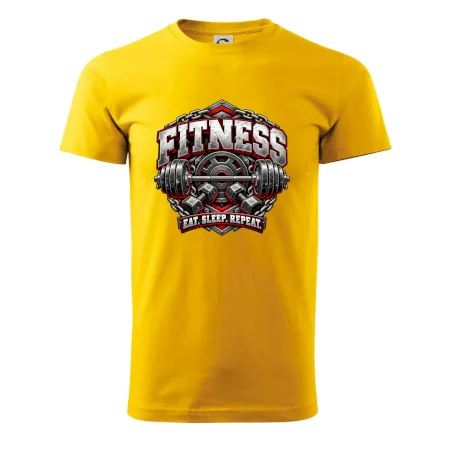 Fitness činka a závažia eat sleep repeat