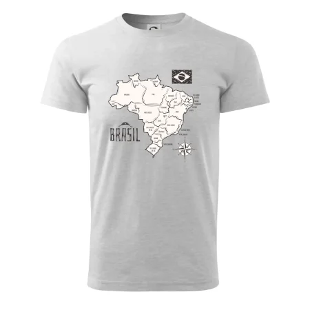 Brazília mapa s názvami regiónov