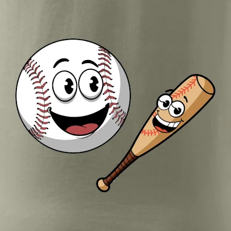 Parové tričko - baseballová raketa a loptička