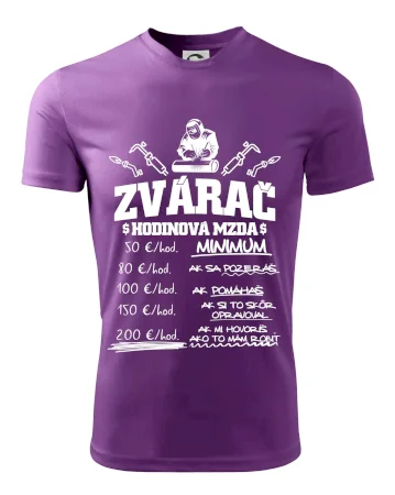 Hodinová mzda zvárač