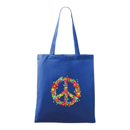 Peace symbol červené kvety