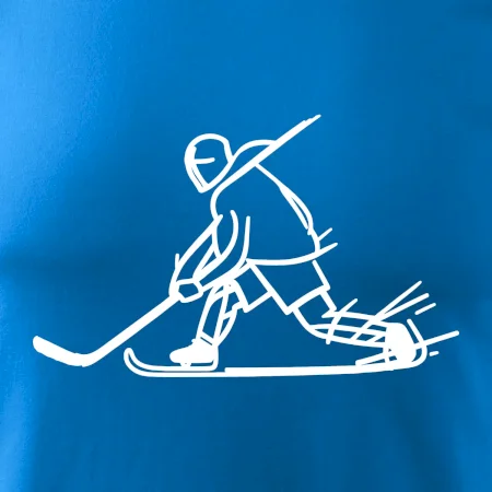 Kreslený hokejista tučnou fixkou