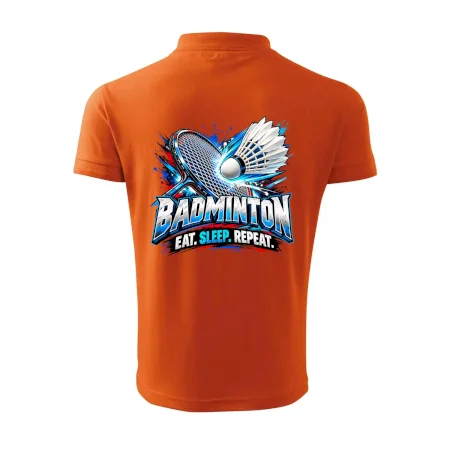 Bedmintonová raketa s košíčkom eat sleep repeat