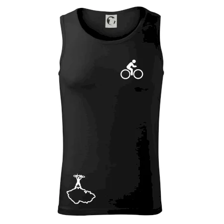 Mapa ČR + kolo na prsu