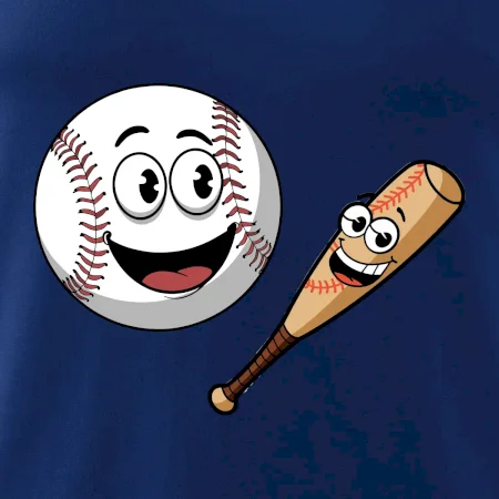 Parové tričko - baseballová raketa a loptička