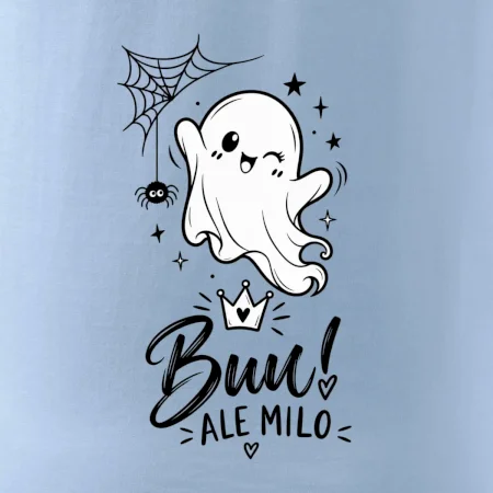 Buu ale milo - roztomilý duch čiernobiely