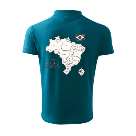 Brazília mapa s názvami regiónov