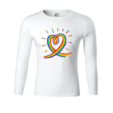 Srdce pride dúha kreslená
