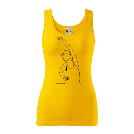 Preťahujúca sa žena jedným ťahom