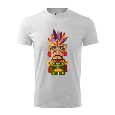 Mayová maska s perím