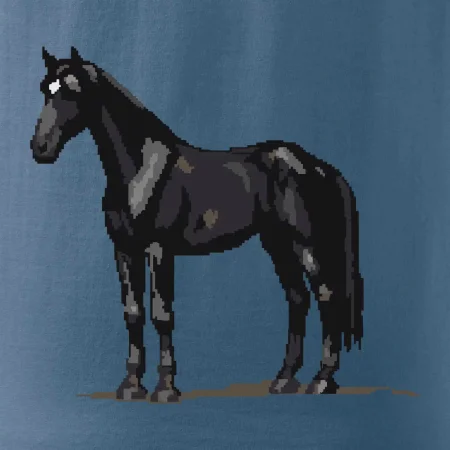 Čierny kôň pixel