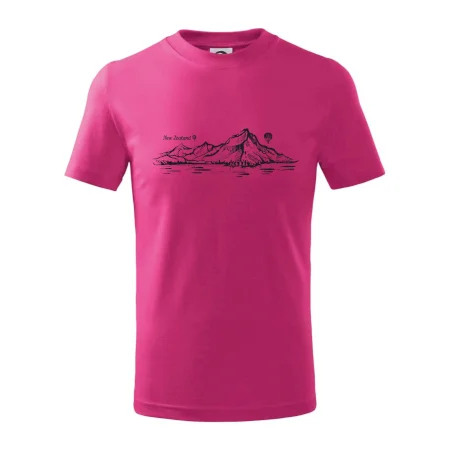 Nový Zéland nápis a hory Aoraki - Mount Cook