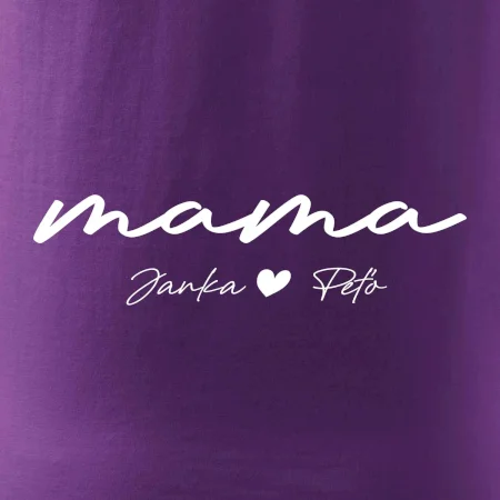 Mama - tričko menami deti písacie