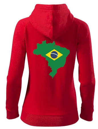 Brazília vlajka v mape