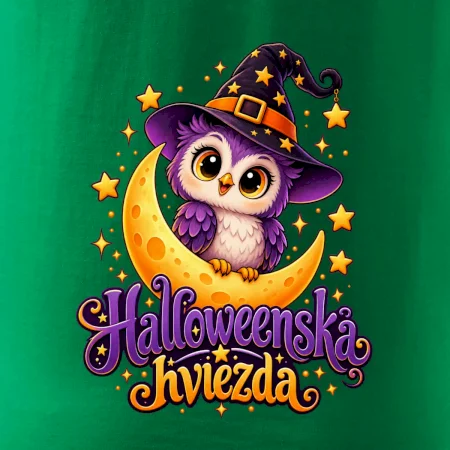 Halloweenska hviezda - sovička na mesiaci