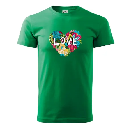 Love nápis květovaný