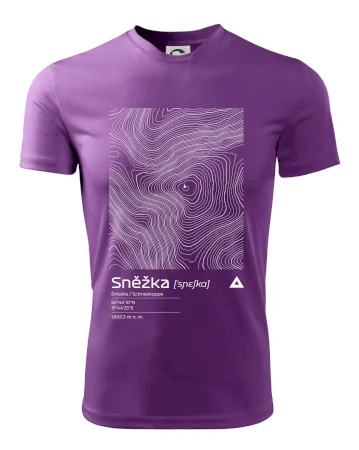 Snežka - vrstevnice v obdĺžniku