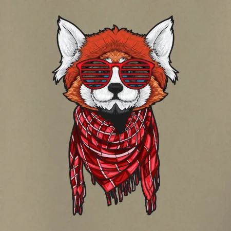 Červená panda hipster