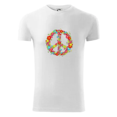 Peace symbol červené kvety
